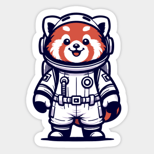 Cosmic Red Panda Astronaut Sticker